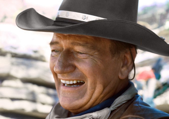 John Wayne smiling